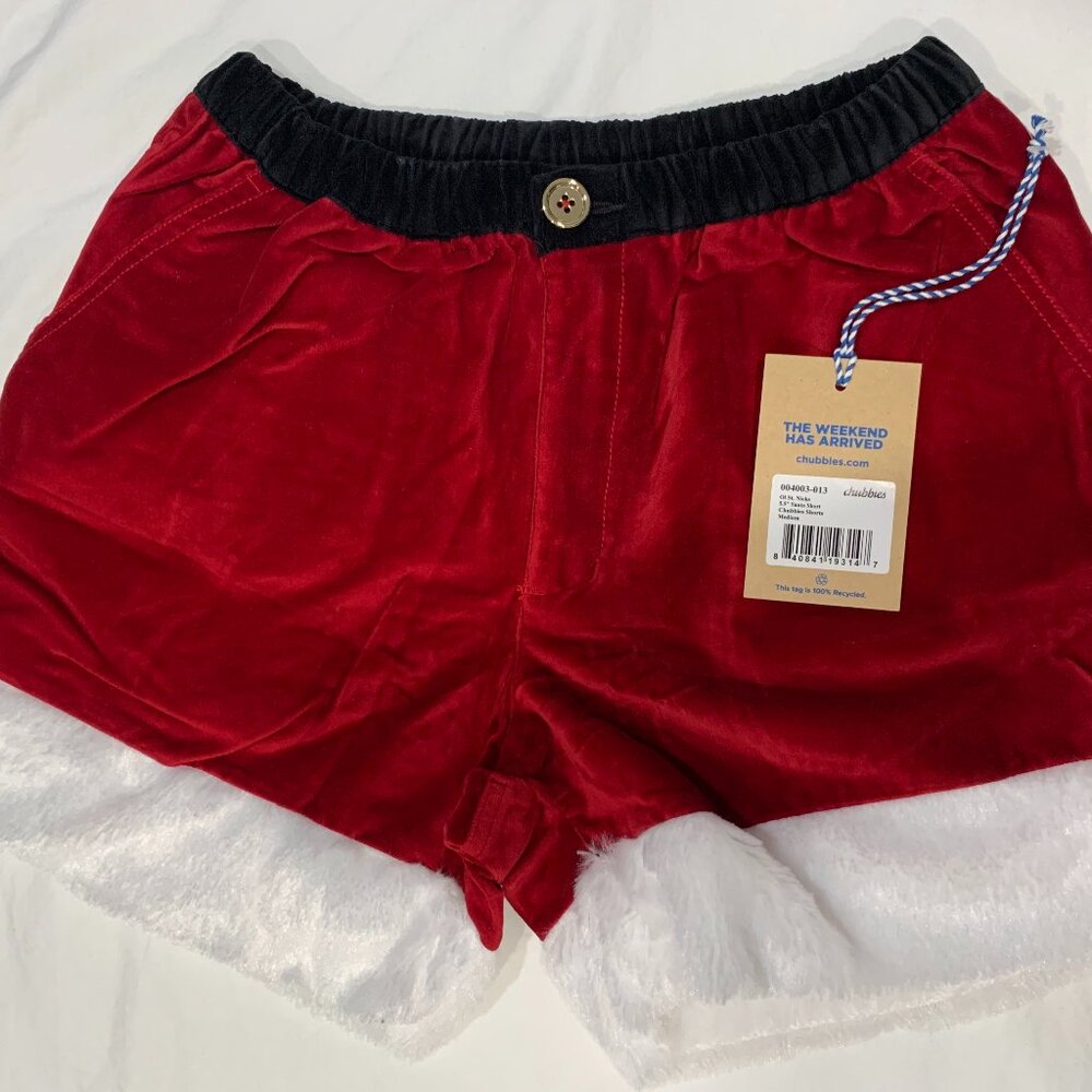 New Chubbies Ol St. Nicks 5.5" Santa Shorts in Size Medium